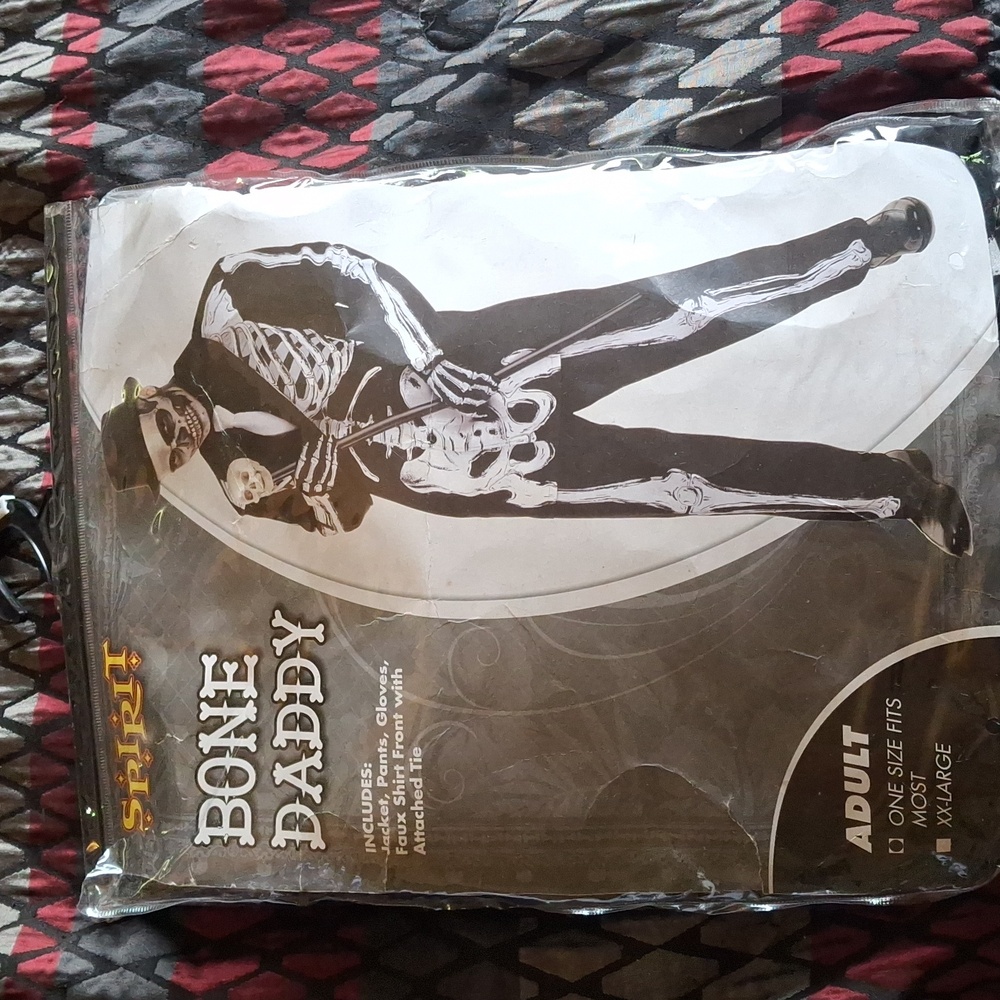 New spirit, Halloween bone daddy skeleton costume. Adult size one size fits most